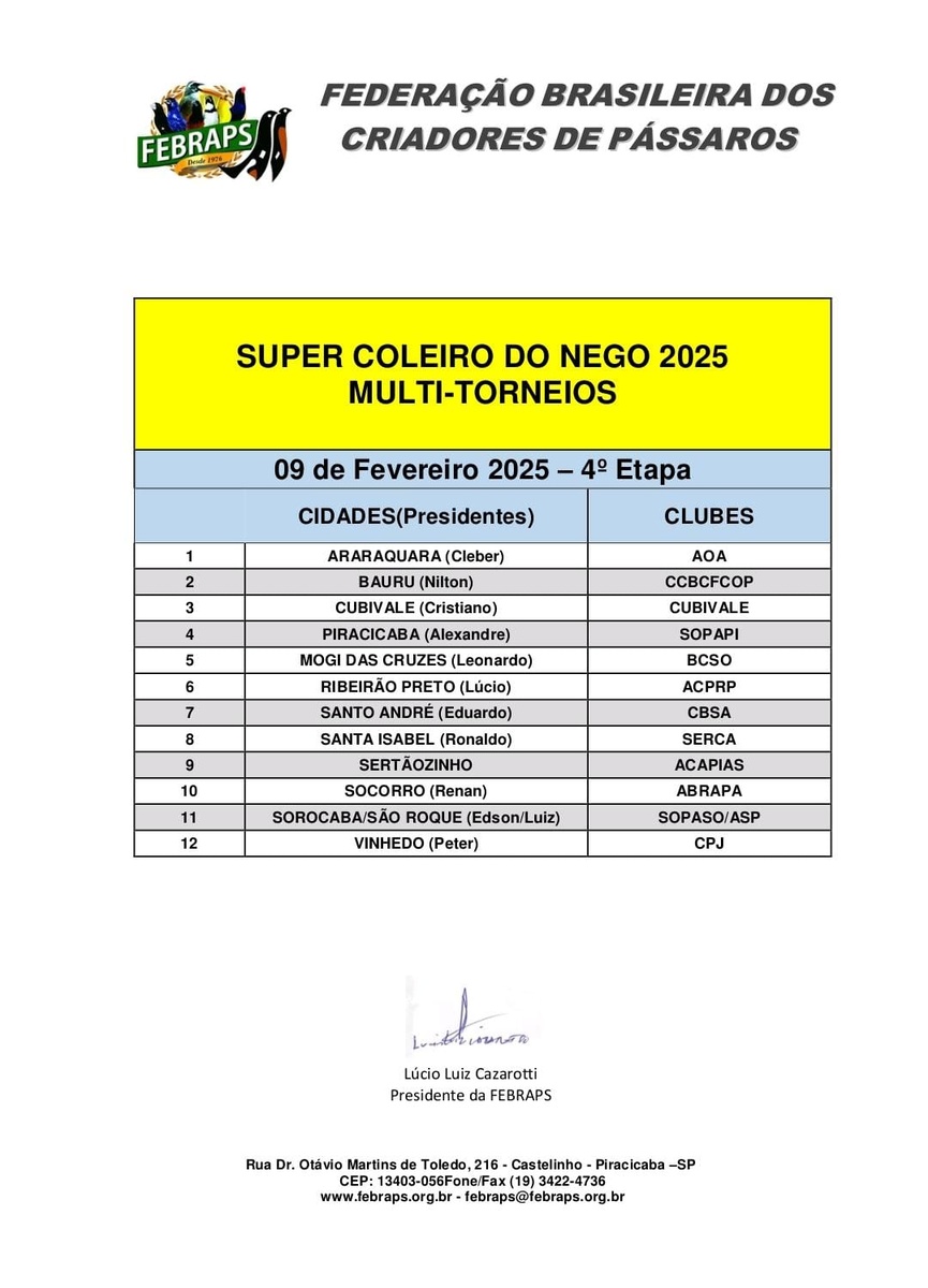 SUPER COLEIRO DO NEGO 2025 - 4º ETAPA 09/02/2025