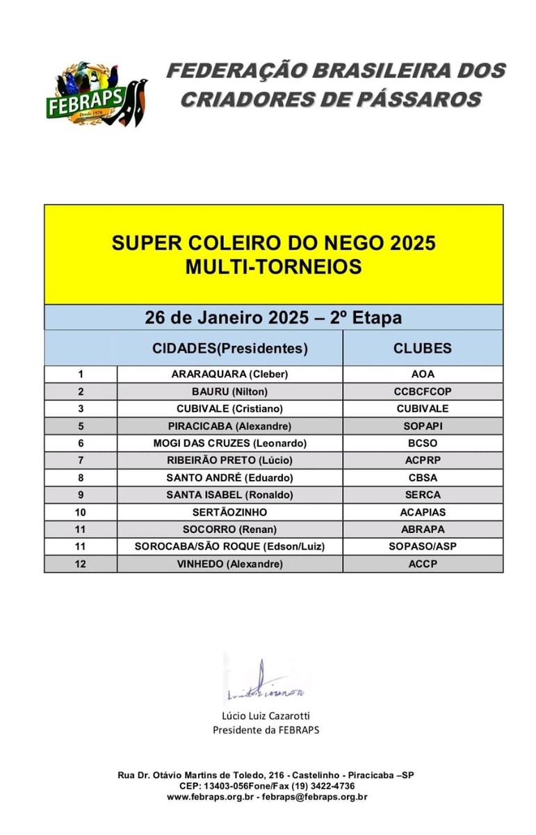 SUPER COLEIRO DO NEGO 2025 - 2º  ETAPA - 26/01/2025