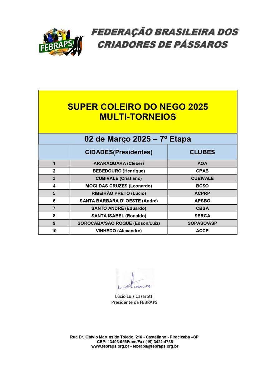 SUPER COLEIRO DO NEGO 2025 - 7º ETAPA - 03/03/2025