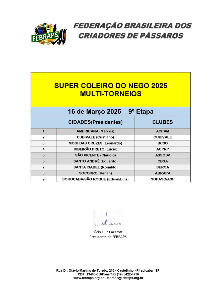 SUPER COLEIRO DO NEGO 2025 - 9º ETAPA - 16/03/2025
